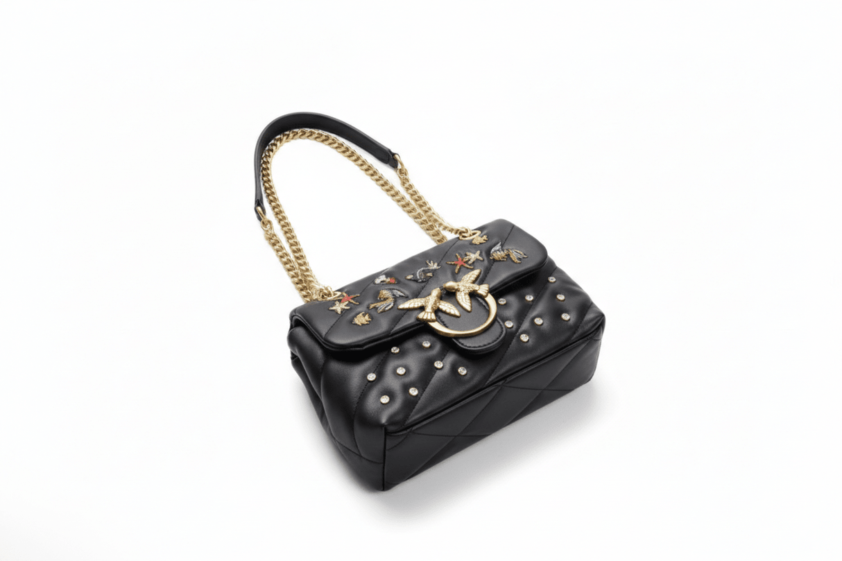 PINKO Mini Love Puff Sea Jewels Bag black CL PB16 - Runner