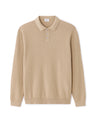 Polo Collar Sweater With Fancy Knit - Runner