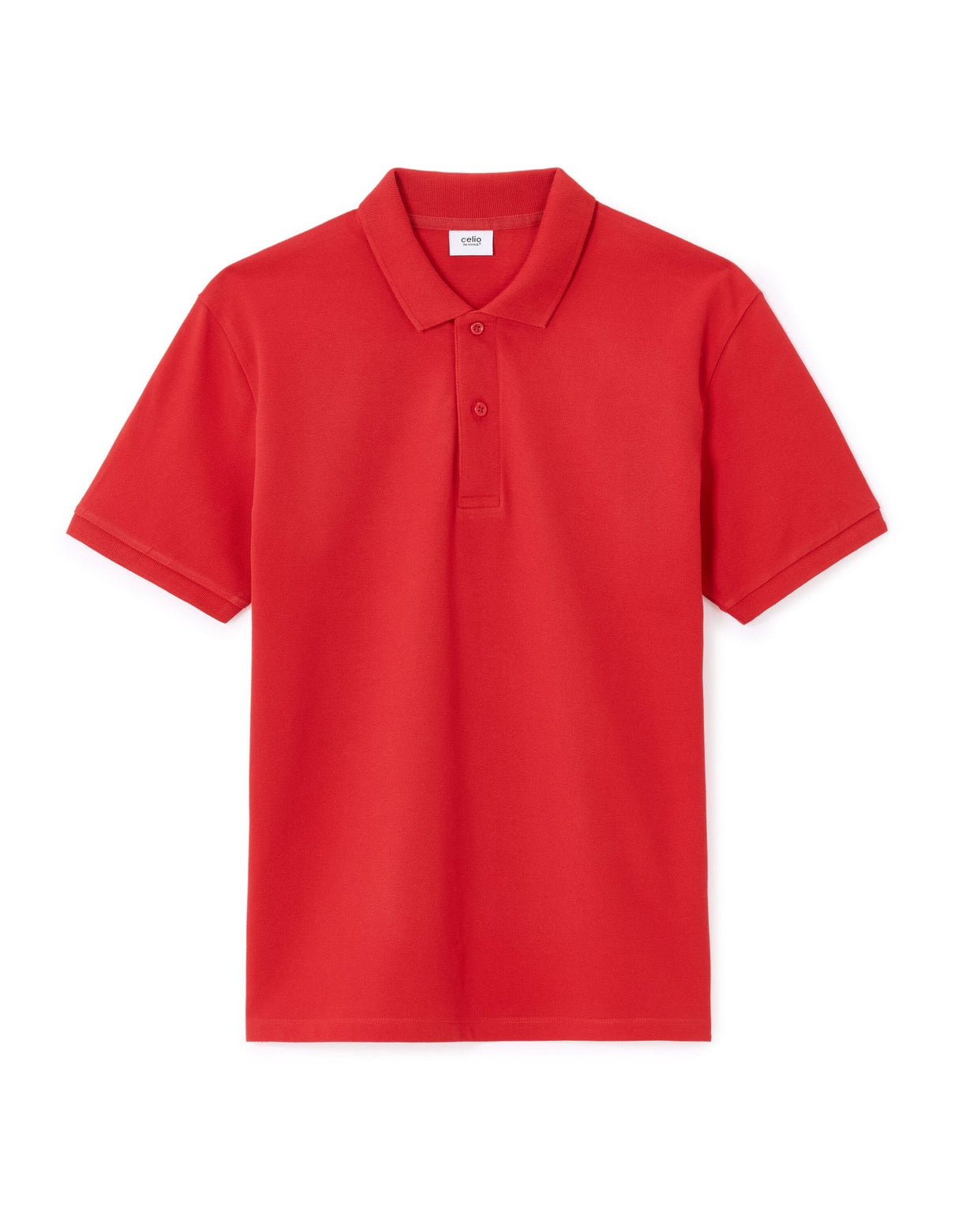 Regular 100% cotton pique polo shirt - red - Runner