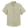 Regular 100% Linen Shirt - Sage Green - Runner