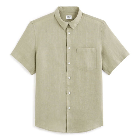 Regular 100% Linen Shirt - Sage Green - Runner