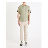 Regular 100% Linen Shirt - Sage Green - Runner