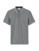 Regular Cotton Blend Polo Shirt - Anthracite - Runner