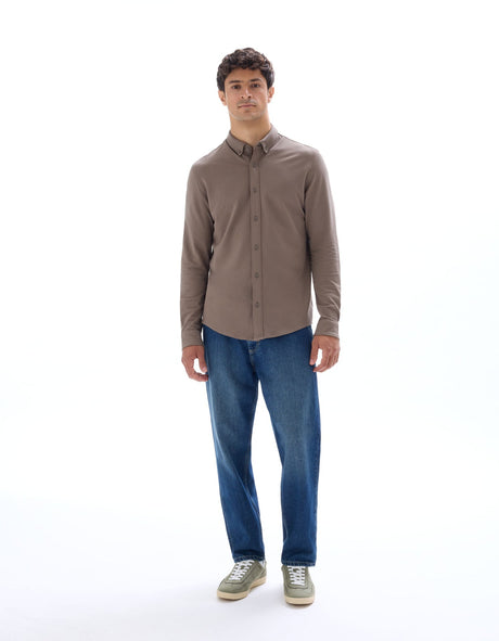 Regular Piqué Jersey Shirt - Runner