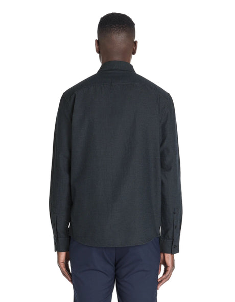 Regular Polka Dot Shirt 100% Cotton - Navy - Runner