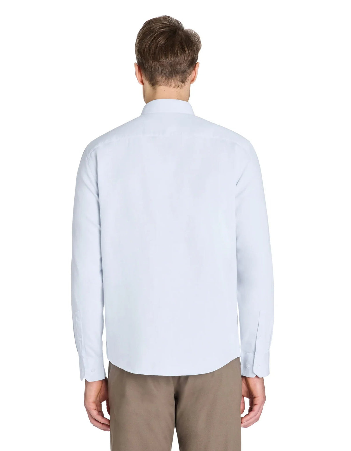 Regular Satin - Effect Shirt, 100% Cotton - Blue - Runner