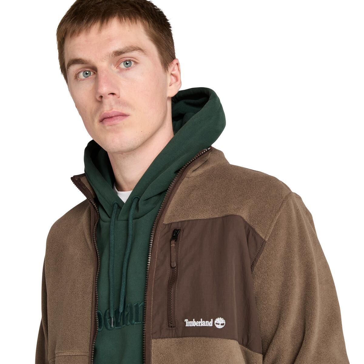 Sherburne Polartec 200 Mix Media Full Zip Fleece - Runner