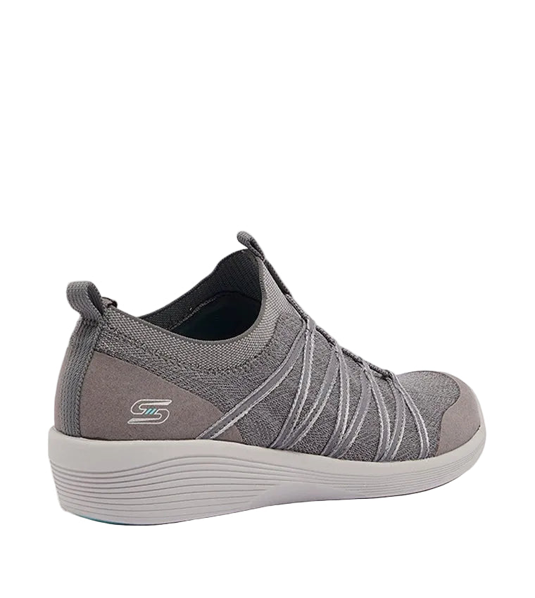 SKECHERS 104117 - GRY Round Toe Flat Heel Arya Walking Shoes SKW128 - Runner