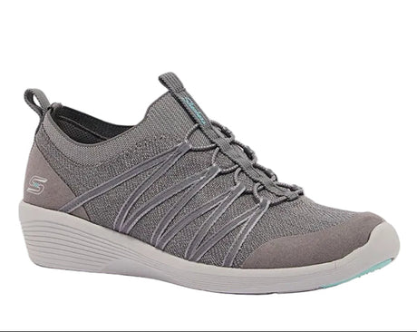 SKECHERS 104117 - GRY Round Toe Flat Heel Arya Walking Shoes SKW128 - Runner