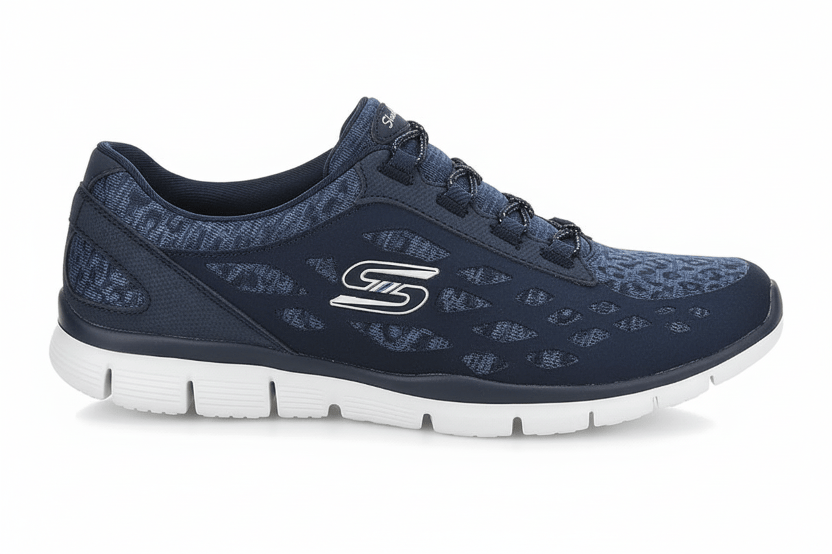 Skechers Blue Light Track Gratis Trainers - 23361 - NVY - SKW88 - Runner