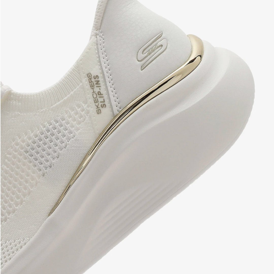 SKECHERS Bobs Geo Lite Slip - On Running Shoes 117617 - WHT SKW177 - Runner