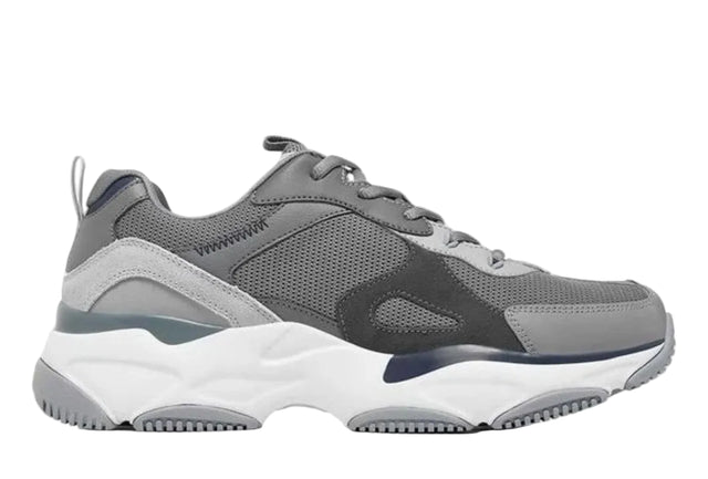 SKECHERS LanderS GRAY/NAVY BLUE Chunky Shoes 237486 - GYNV SKM92 - Runner
