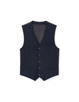 Slim Stretch Suit Vest - Navy - Runner