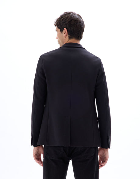 Slim Stretch Textured Blazer - Runner