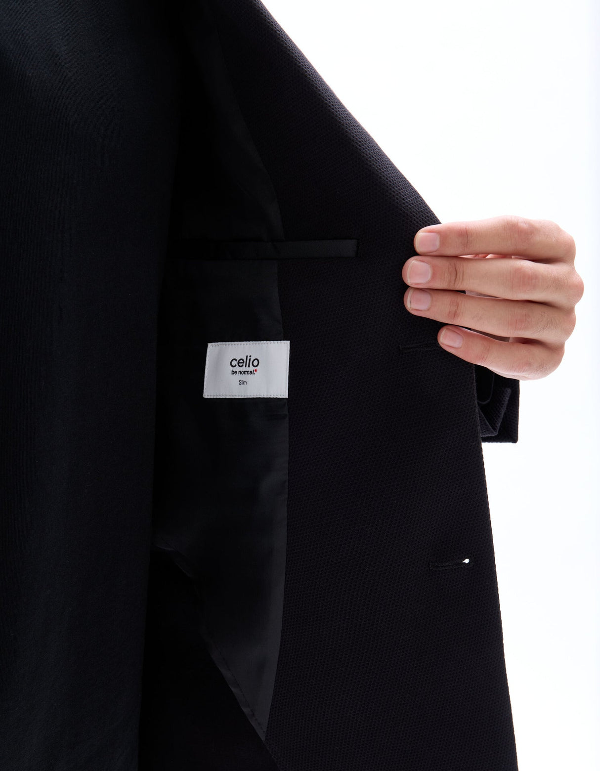 Slim Stretch Textured Blazer - Runner