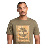 STACK LOGO Camo Short Sleeve Tee Leaf Green - Runner