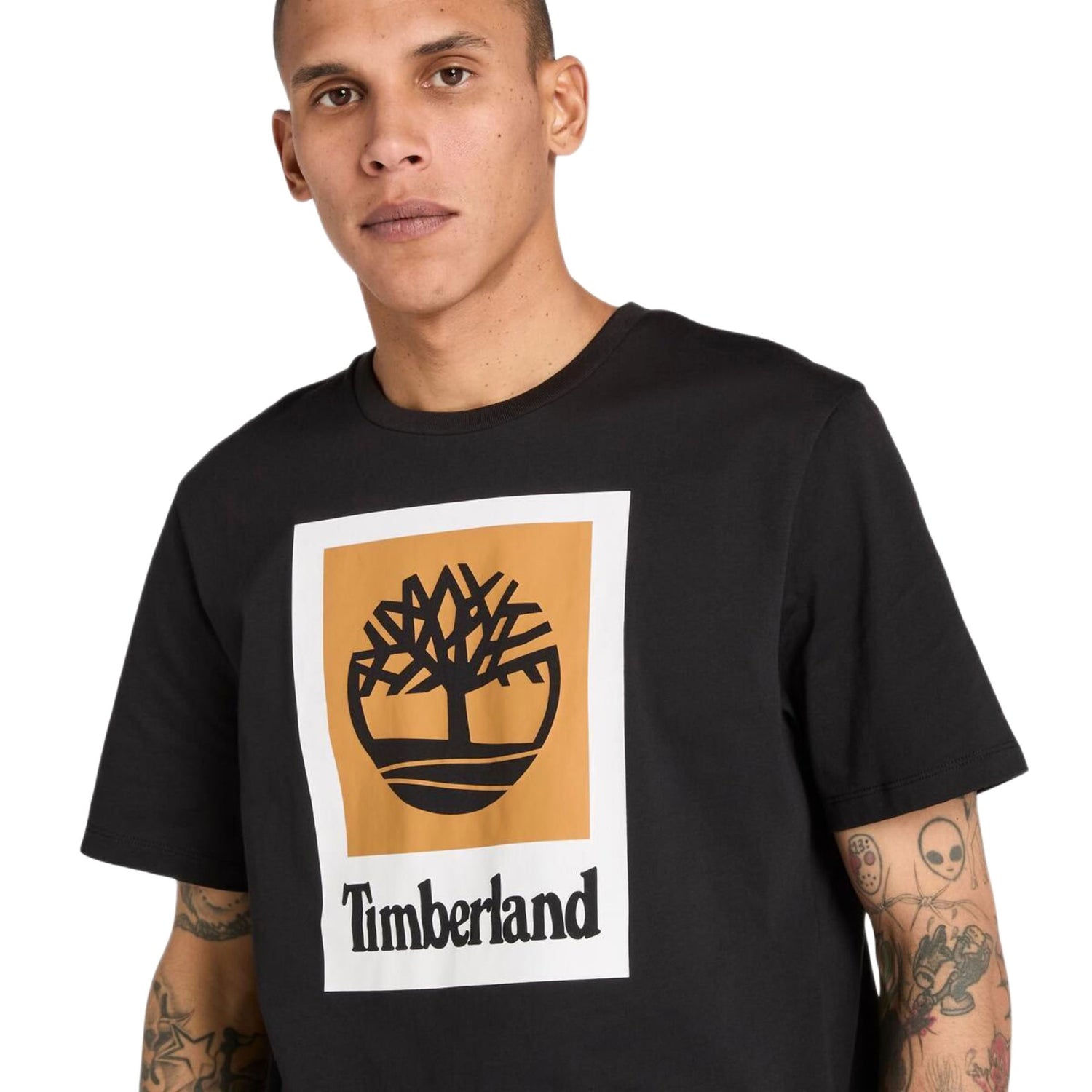 STACK LOGO Colored Short Sleeve Tee Black - Runner