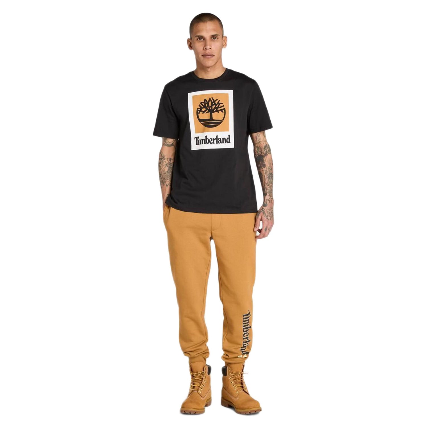 STACK LOGO Colored Short Sleeve Tee Black - Runner