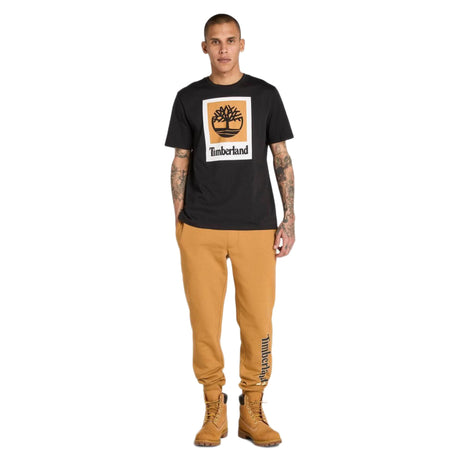 STACK LOGO Colored Short Sleeve Tee Black - Runner
