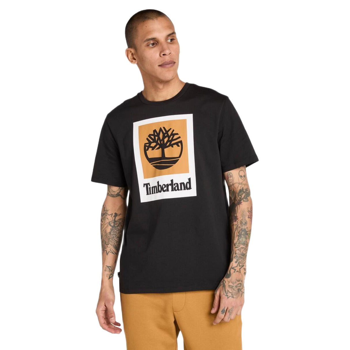 STACK LOGO Colored Short Sleeve Tee Black - Runner