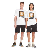 STACK LOGO Colored Short Sleeve Tee White - Runner