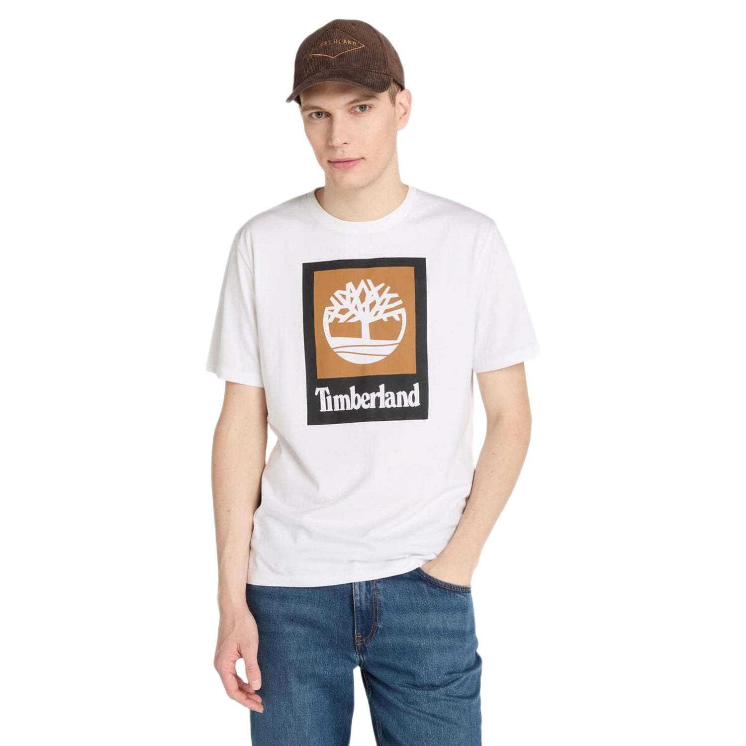 STACK LOGO Colored Short Sleeve Tee White - Runner