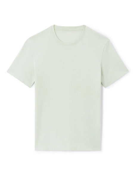 Straight Round Neck T-Shirt 100% Cotton - Light Green - Runner