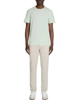 Straight Round Neck T-Shirt 100% Cotton - Light Green - Runner