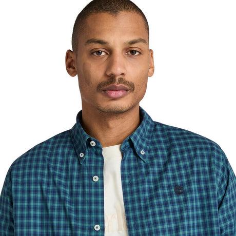 Stretch Poplin Gingham Shirt - Runner