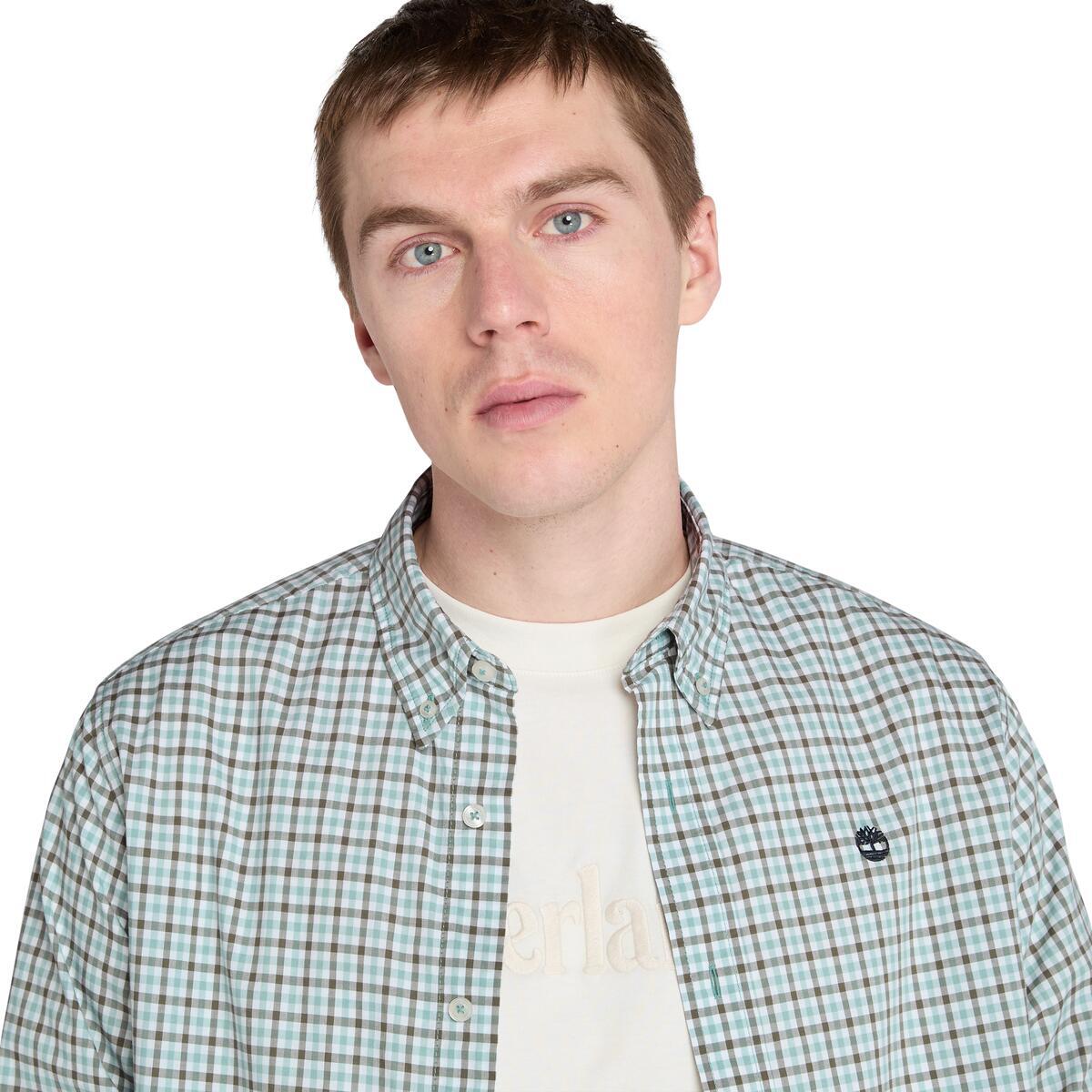 Stretch Poplin Gingham Shirt - Runner
