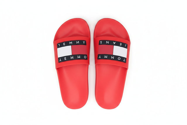 Tommy Hilfiger Essential Logo Swim Flip - Flops - Red SLM26 - Runner