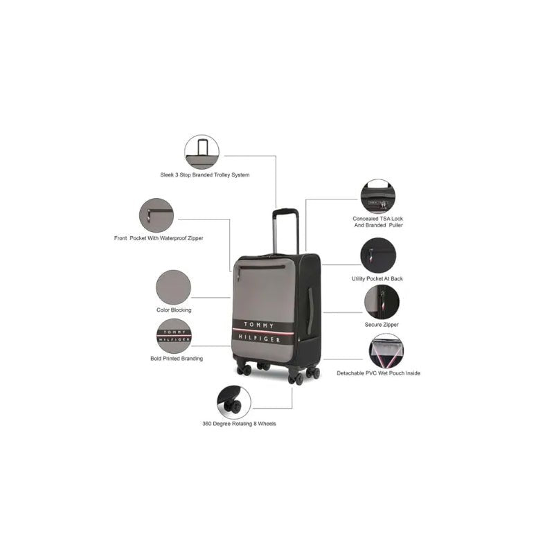 Tommy Hilfiger Lewiston 3 Piece Soft Luggage Set TB68 - Runner