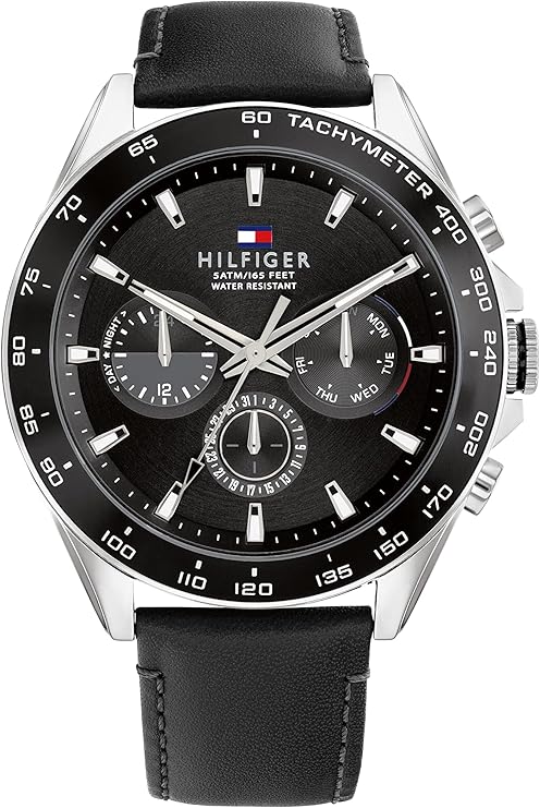 Tommy Hilfiger Men's Analog Quartz Watch with Leather Strap 1791964 TTM35 - Runner
