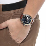 Tommy Hilfiger Men's Blue Dial Leather Band Watch - 1791137 TTM32 - Runner