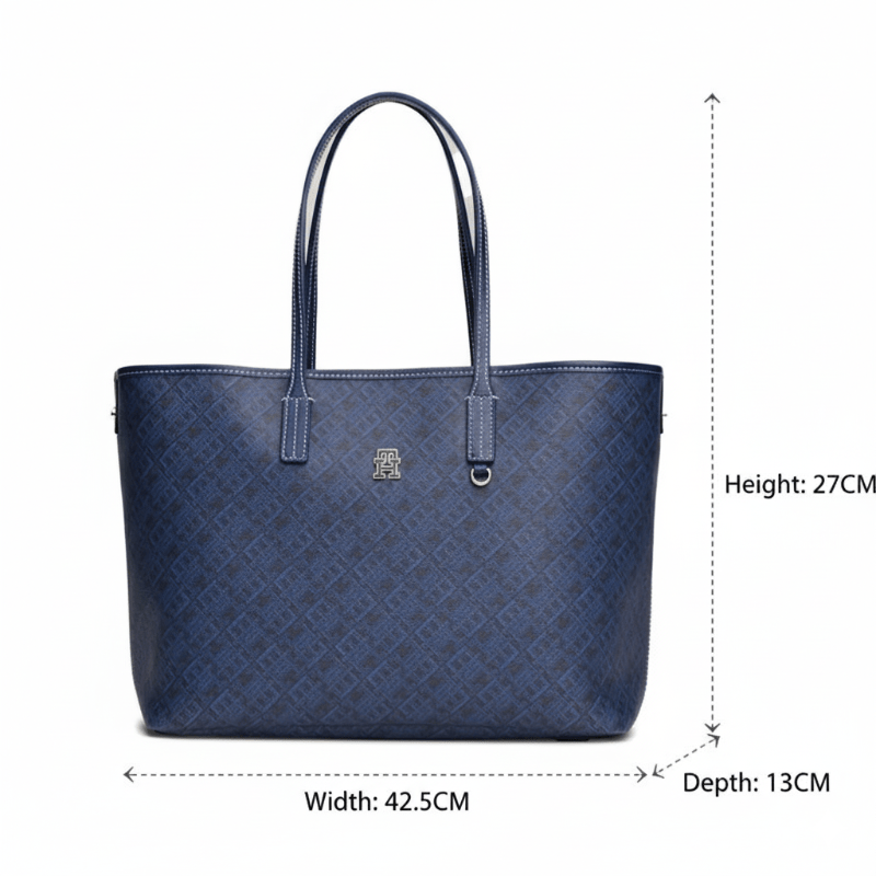 Tommy Hilfiger Monoplay Removable Laptop Pouch - Handbag - Navy - TB75 - Runner