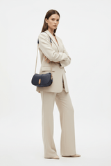 TOMMY HILFIGER Solid Blue Pu Sling Bag TB185 - Runner