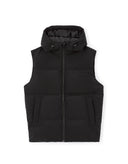 Warm sleeveless hooded down jacket - black - Runner