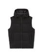 Warm sleeveless hooded down jacket - black - Runner