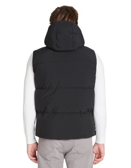 Warm sleeveless hooded down jacket - black - Runner