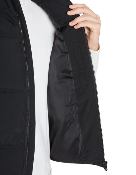 Warm sleeveless hooded down jacket - black - Runner