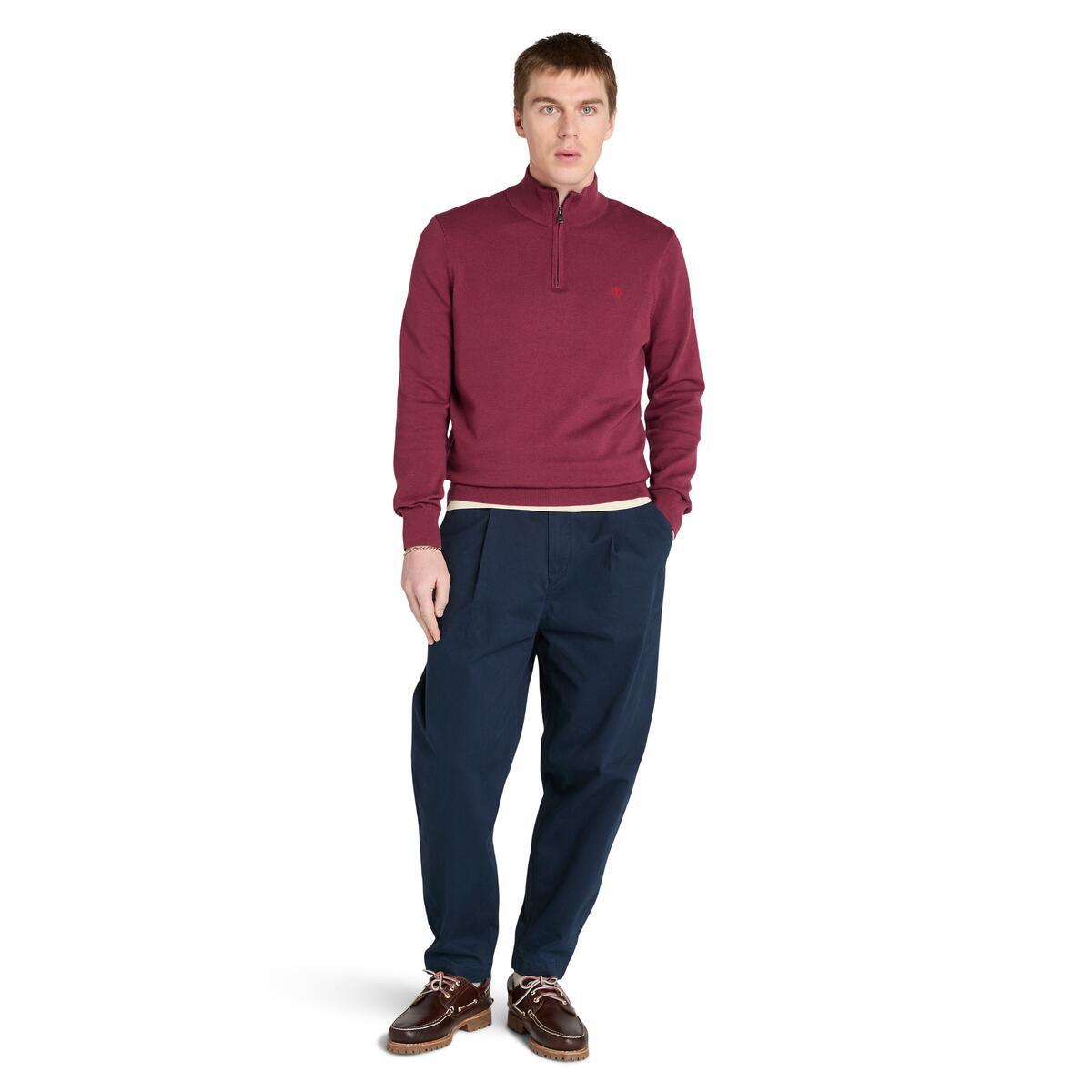 Williams River Cotton 1/4 Zip Sweater - Runner