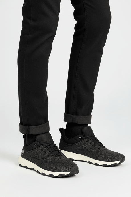 WINSOR PARK LOW LACE UP SNEAKER BLACK KNIT - Runner