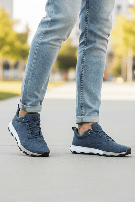 WINSOR PARK LOW LACE UP SNEAKER DARK BLUE KNIT - Runner