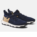 WINSOR TRAIL LOW LACE UP SNEAKER DARK BLUE KNIT - Runner