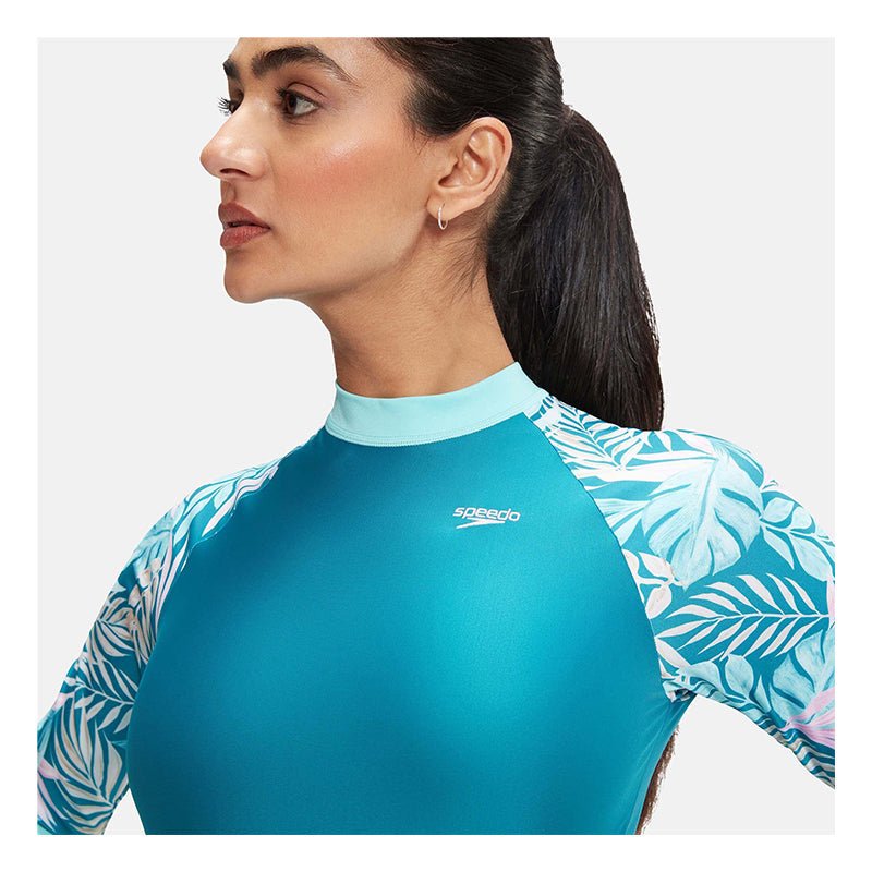 Womans Long Sleeve Swim Dress - Runner