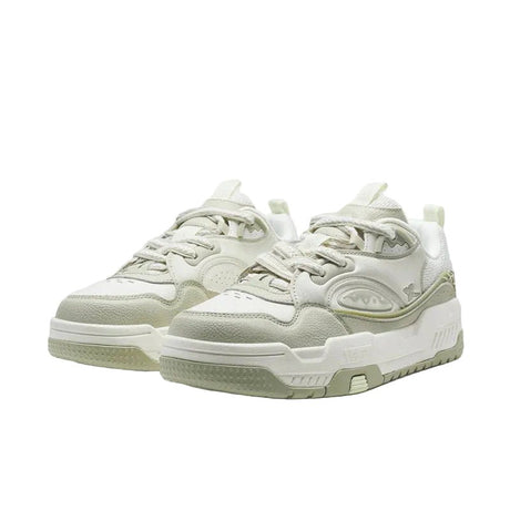 XTEP Women's Skateboarding Shoes Canvas White/Grey/Faint Grey 310028 - 4 XEW17 - Runner