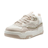 XTEP Women's Skateboarding Shoes Canvas White/Misty Brown/Tea Brown 310028 - 7 XEW15 - Runner