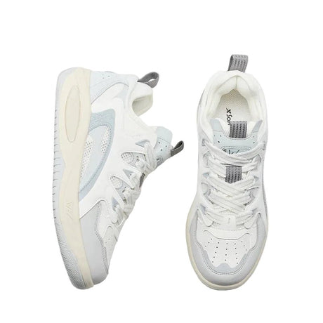 XTEP Women's Skateboarding Shoes Canvas White/Moon Grey/Dawn Grey 310006 - 14 XEW14 - Runner